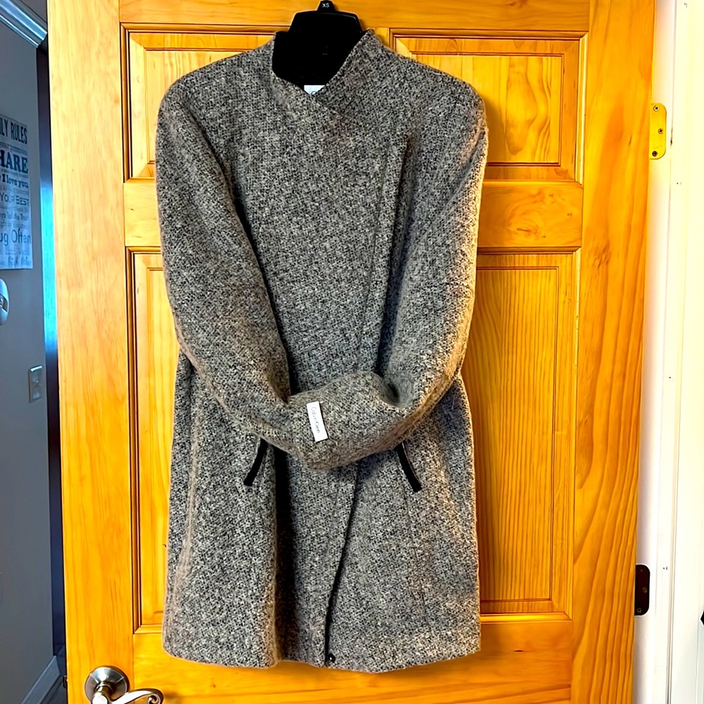 Calvin Klein Women Grey wool coat